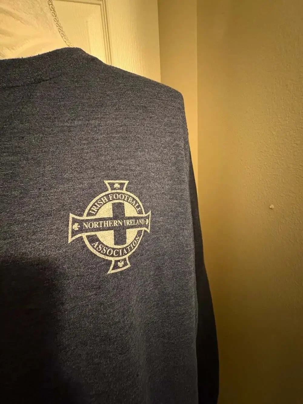 Irish Football Association Northern Ireland Heather Blue Crewneck Sweatshirt
